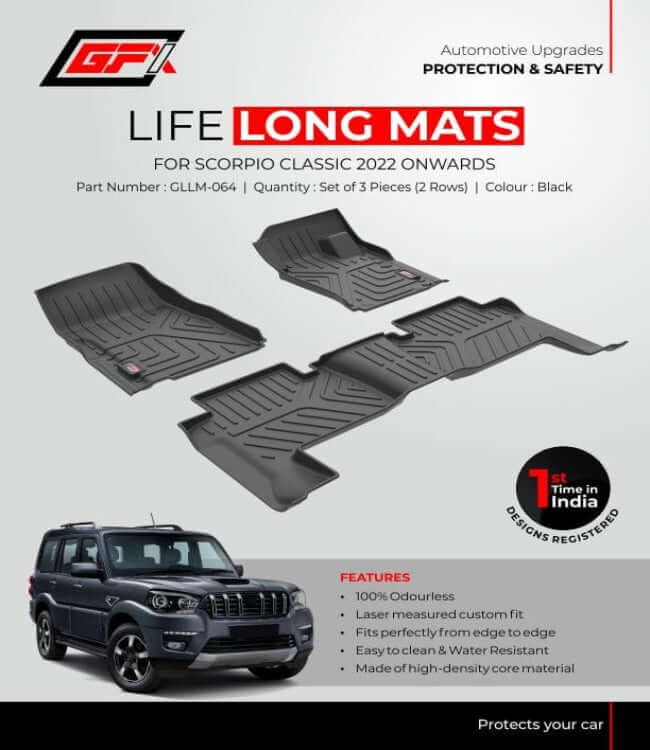 GFX Life Long Floor Mats For Mahindra Scorpio Classic 2022 onwards - Image 4