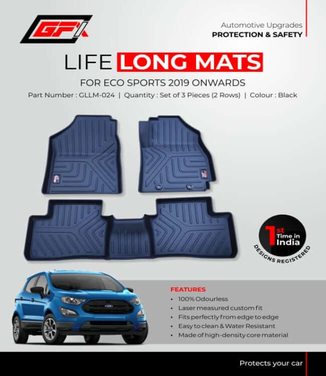 GFX Ford Ecosport 2012 Onwards Life Long TPV Floor Mats - Image 8